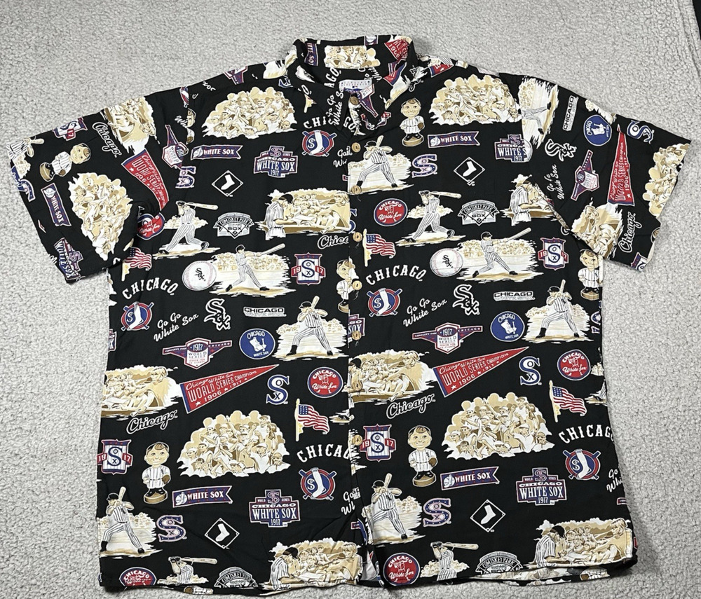 Reyn Spooner Shirt Mens 4XL Chicago White Sox MLB Baseball Hawaiian Rayon